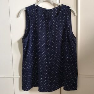 Madewell Silk Composition Tank Top in Dots & Stars
